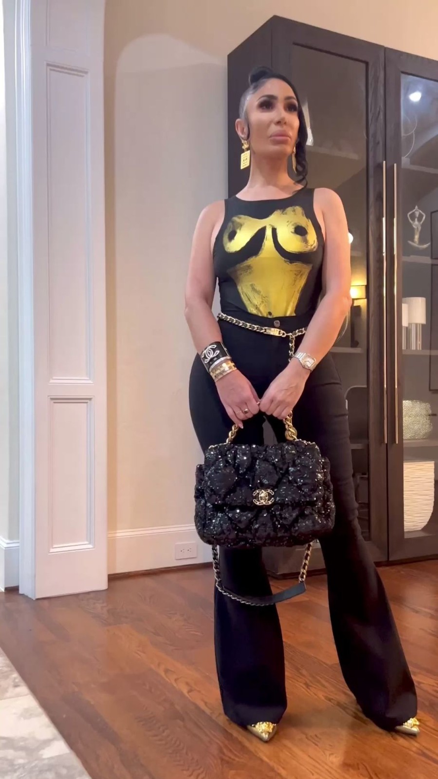 Beston Picasso (Black Graphic Bodysuit) | Dresses